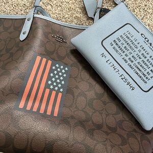 American Flag Coach Tote